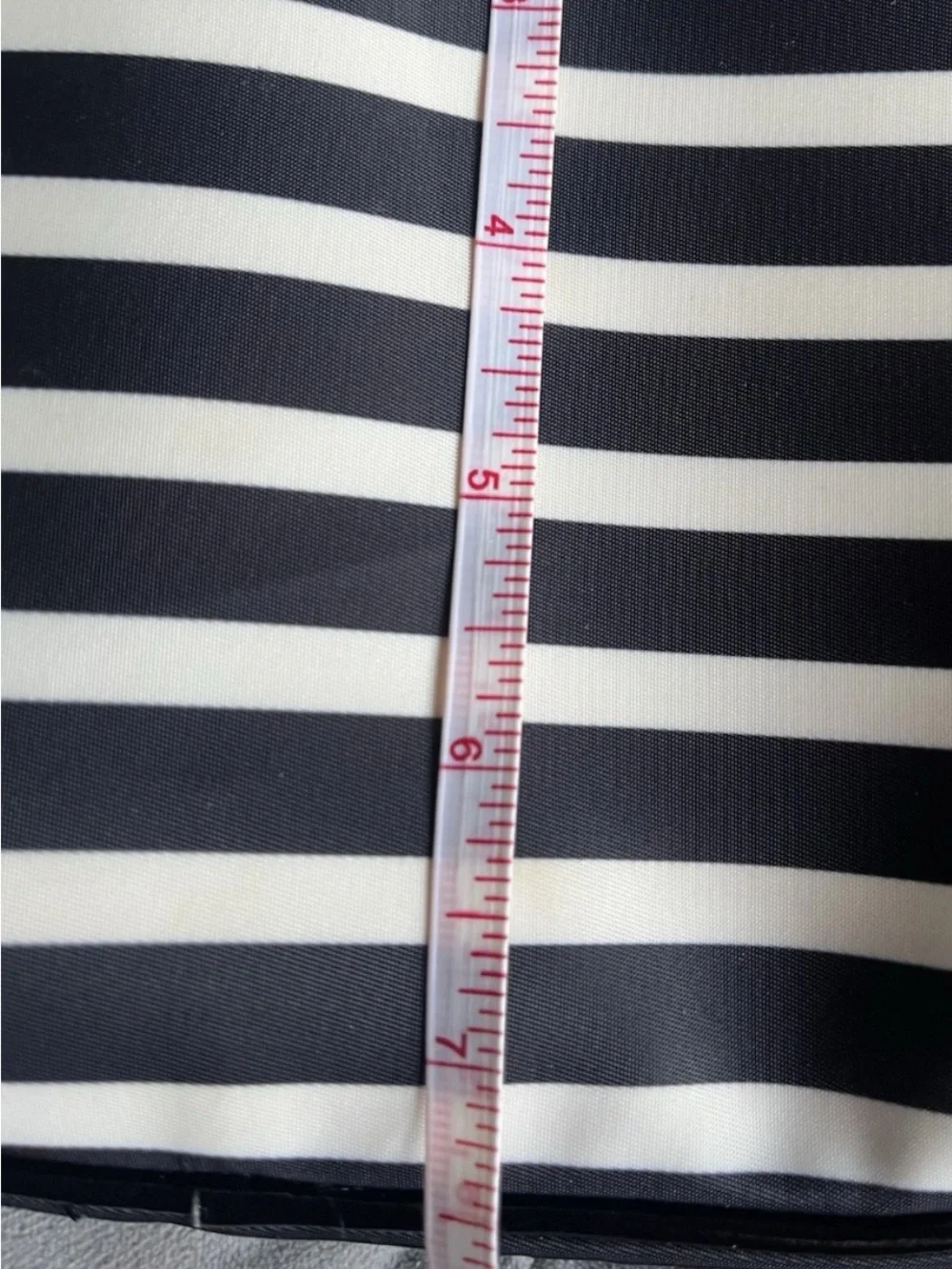 kate spade Black & White Striped Bow Handbag/Tote